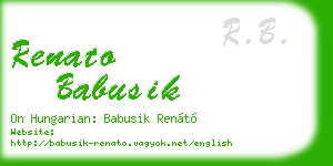 renato babusik business card